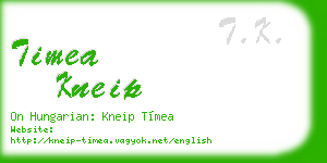 timea kneip business card